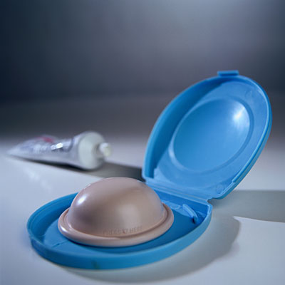 Having sex relatively infrequently blue case diaphragm