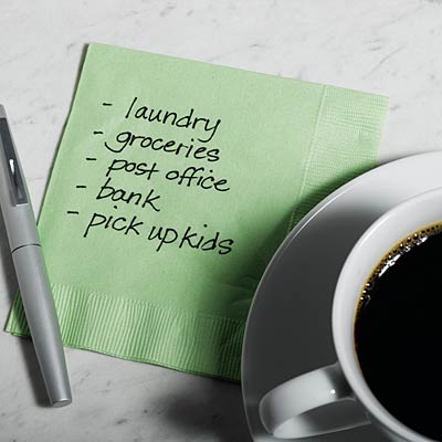 Choose smart goals coffee to do list