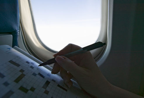 Managing Fibromyalgia: Fibro Fog crossword on airplane