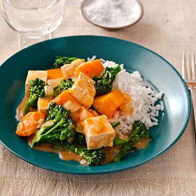 Squash gingery butternut squash tofu curry