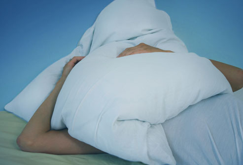 Fibromyalgia and Sleep pillow on head
