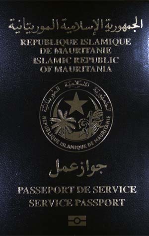 Pasoš Mauritanije - korica pasoša.